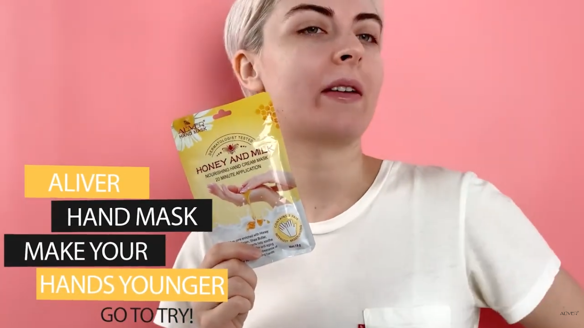 ALIVER Honey & Milk Hand Moisturizing Mask | How To Get Soft Smooth Hands AT HOME