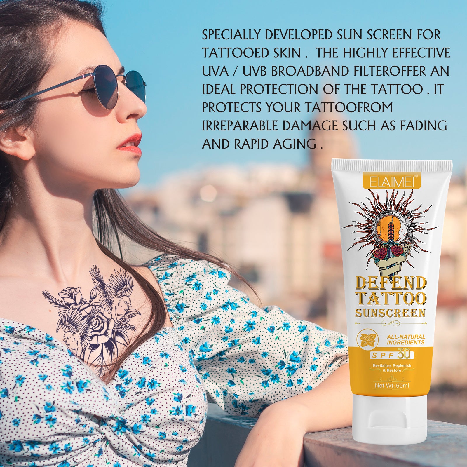 ELAIMEI Cross-Border Tattoo Sun-Proof Moisturizing Care ELAIMEI Cross-Border Tattoo Sun-Proof Moisturizing Care
