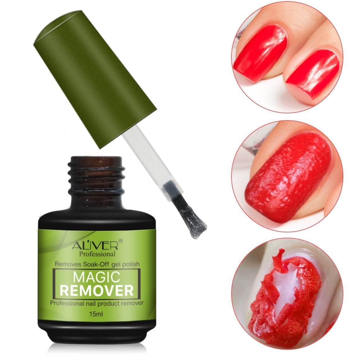 Aliver Nail Polish Remover Quick Professional for Natural, Gel, Acrylic,  Sculptured Nails