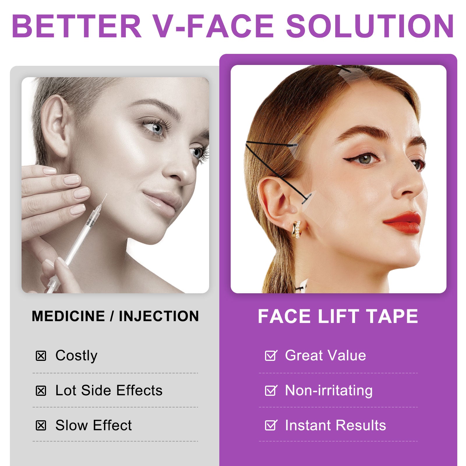 Aliver Instant Face Lifting Tape, Effective and Painless Way to Fight –  Aliver Beauty