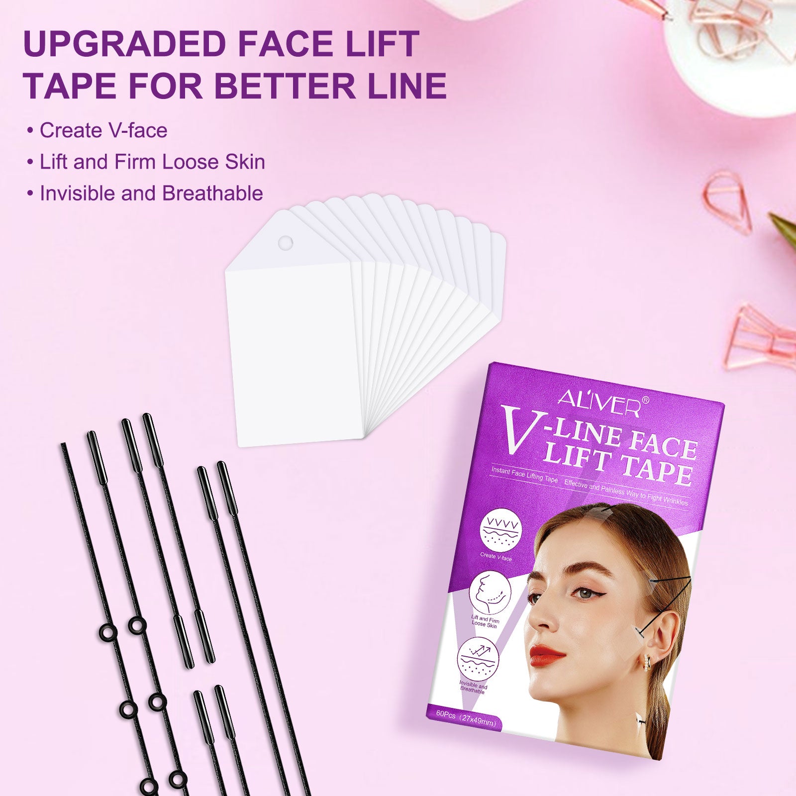 Aliver Instant Face Lifting Tape, Effective and Painless Way to