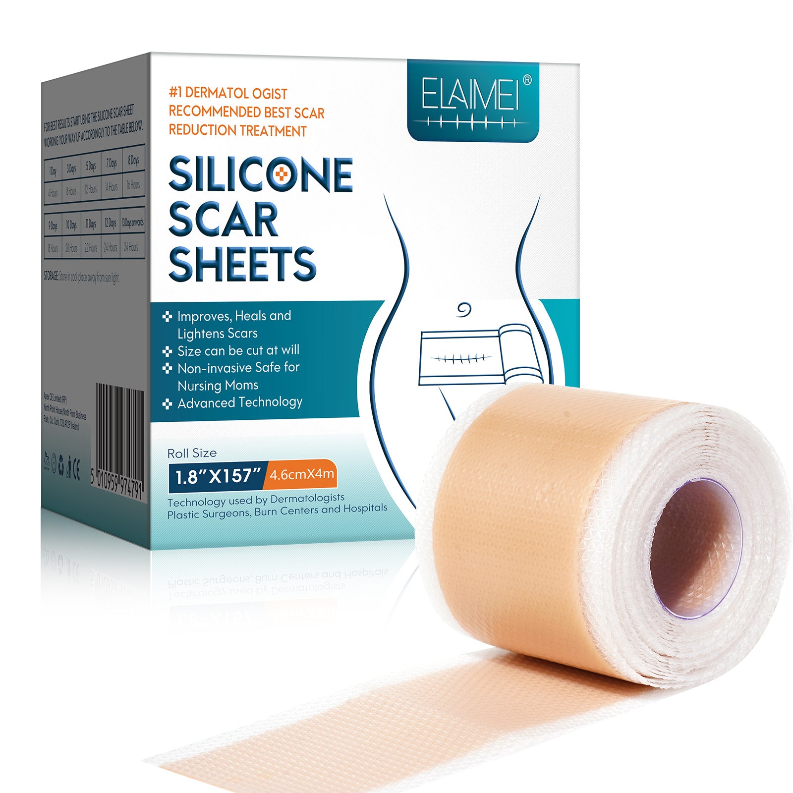 ELAIMEI Silicone Scar Sheets Silicone Scar Tape Scar Removal Strips elaimei-silicone-scar-sheets-silicone-scar-tape-scar-removal-strips