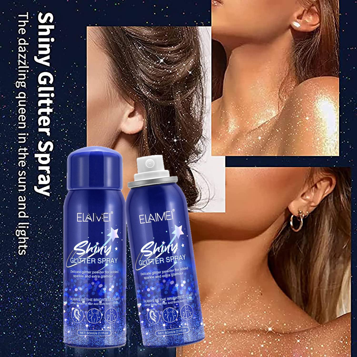 2022 Temporary Glitter Spray, Body Shimmery Spray for Skin, Face, Hair ALIVER 2022 Temporary Glitter Spray, Body Shimmery Spray for Skin, Face, Hair ALIVER