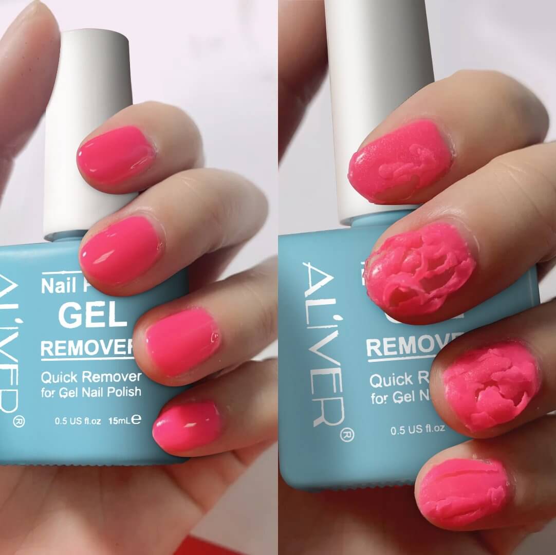 Buy Aliver Magic Nail Polish Remover, Professional Soak Off Gel Nail Polish  Removal, 3-5 Minutes Quick Nail Polish Cleaner Brush on 15ml Travel Size  Non-Acetone Gift for Nail Art Lovers Online at